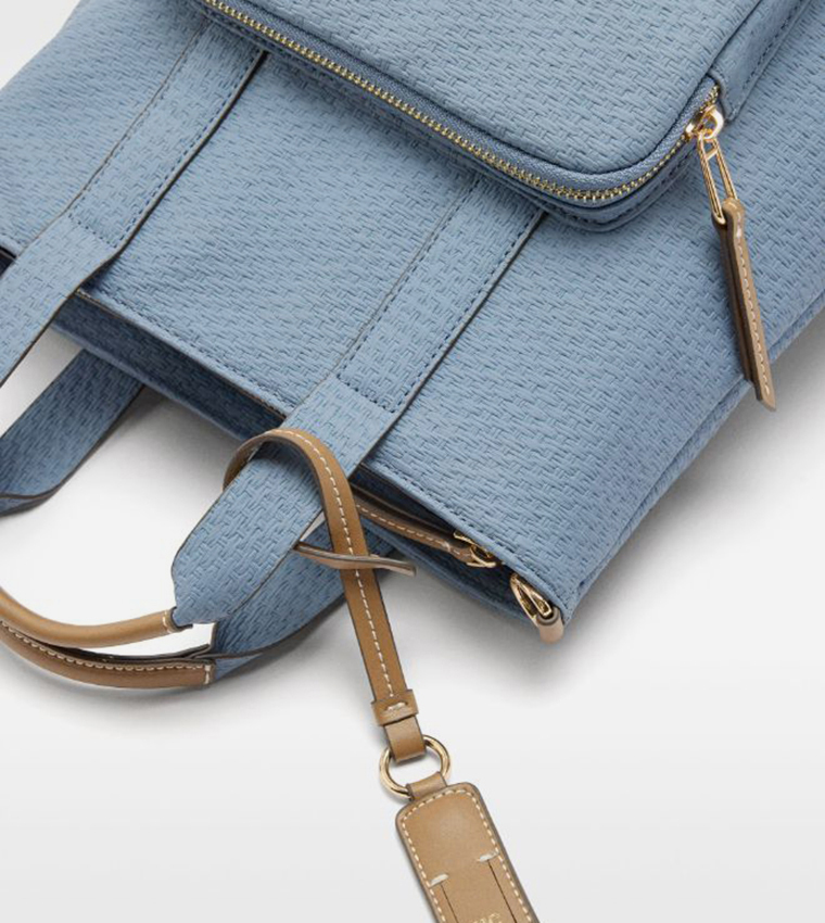 Textured Front Pocket Convertible Backpack