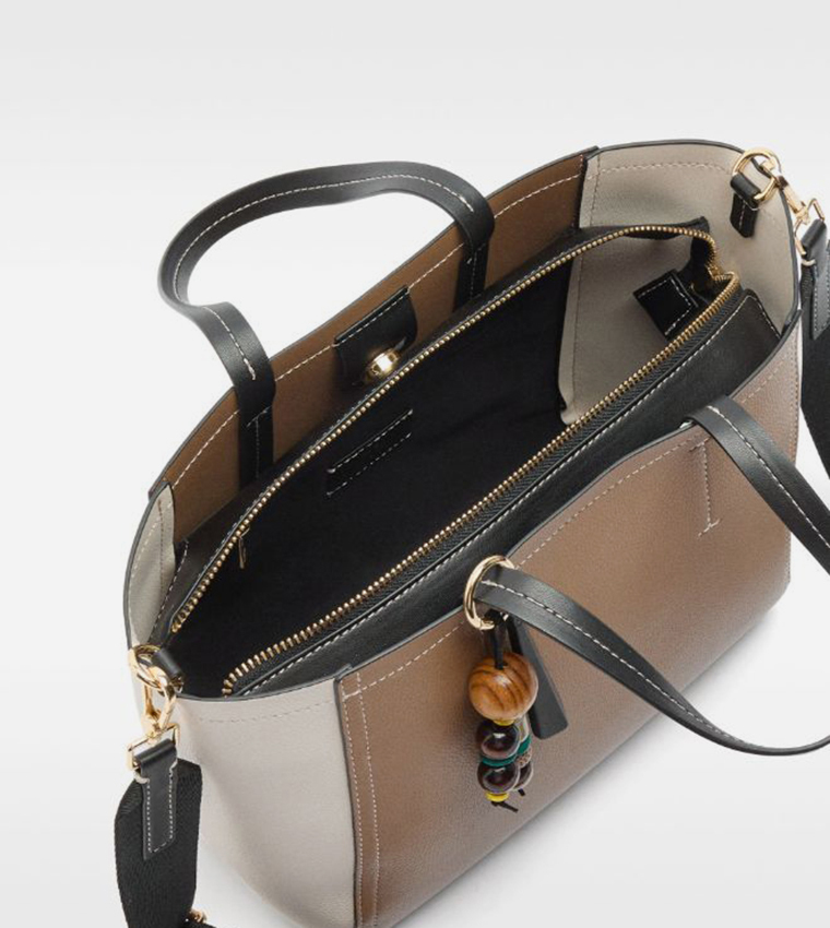 Color Block Tote Bag