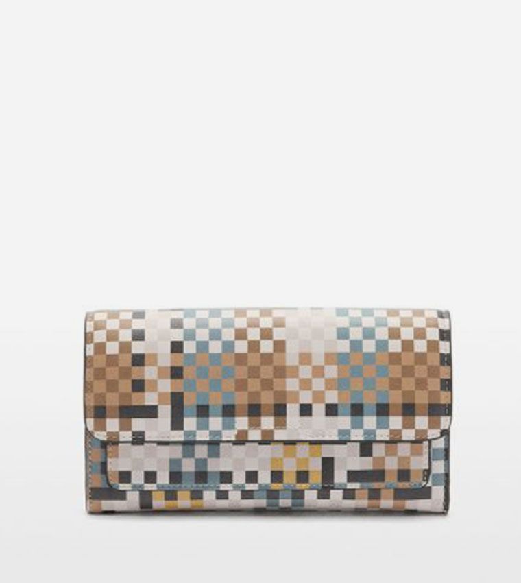 Checkered Tri-Fold Wallet