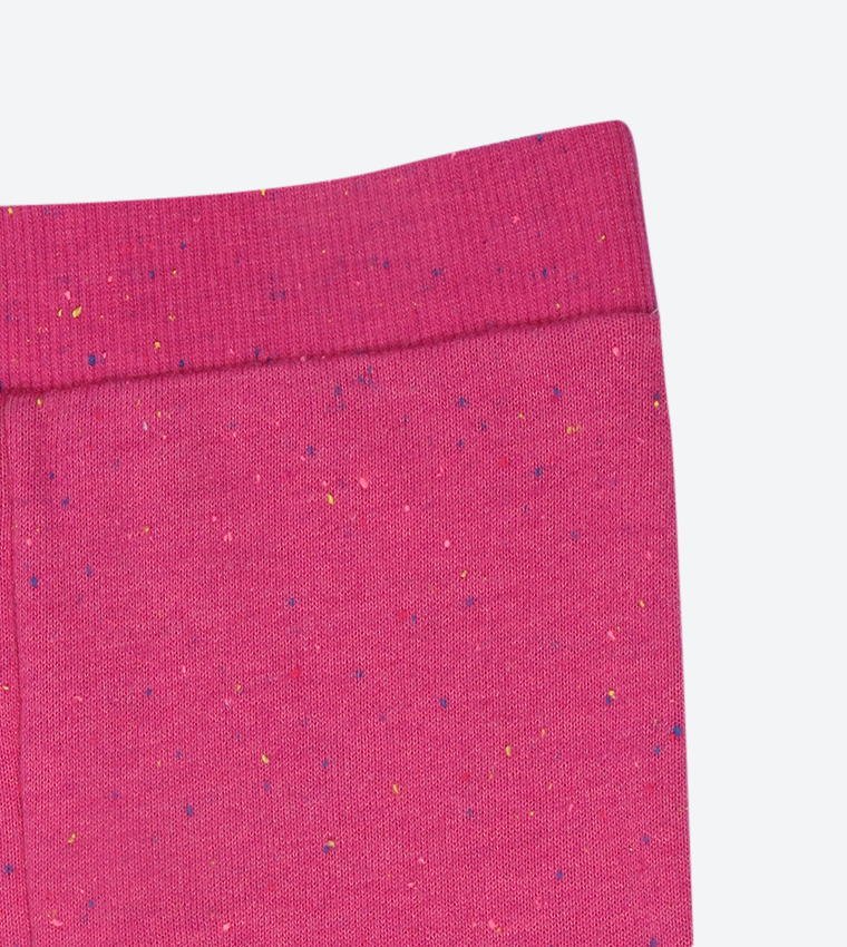 French Terry Embroidered Stars Set - Pink