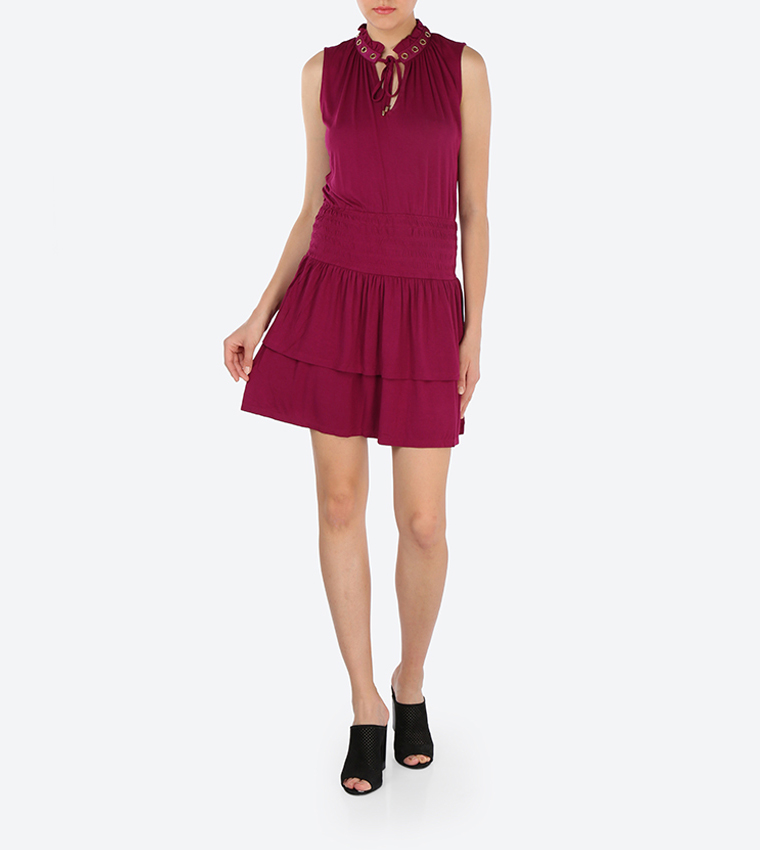 Buy Juicy Couture Crepe Jersey Flirty Dress Red In Red | 6thstreet Kuwait