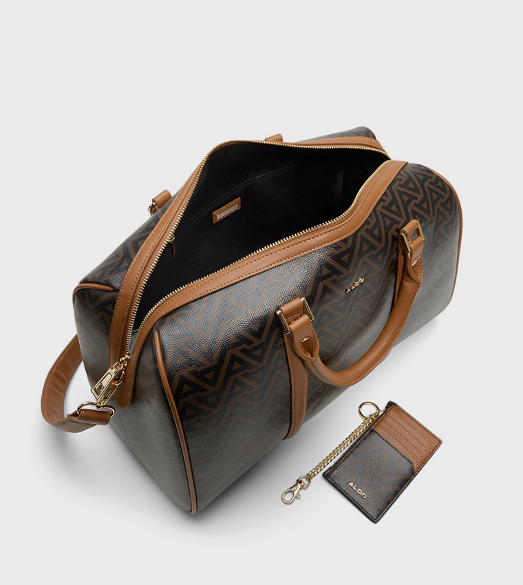 PHILIPINA Monogram Patterned Satchel Bag with Card Holder