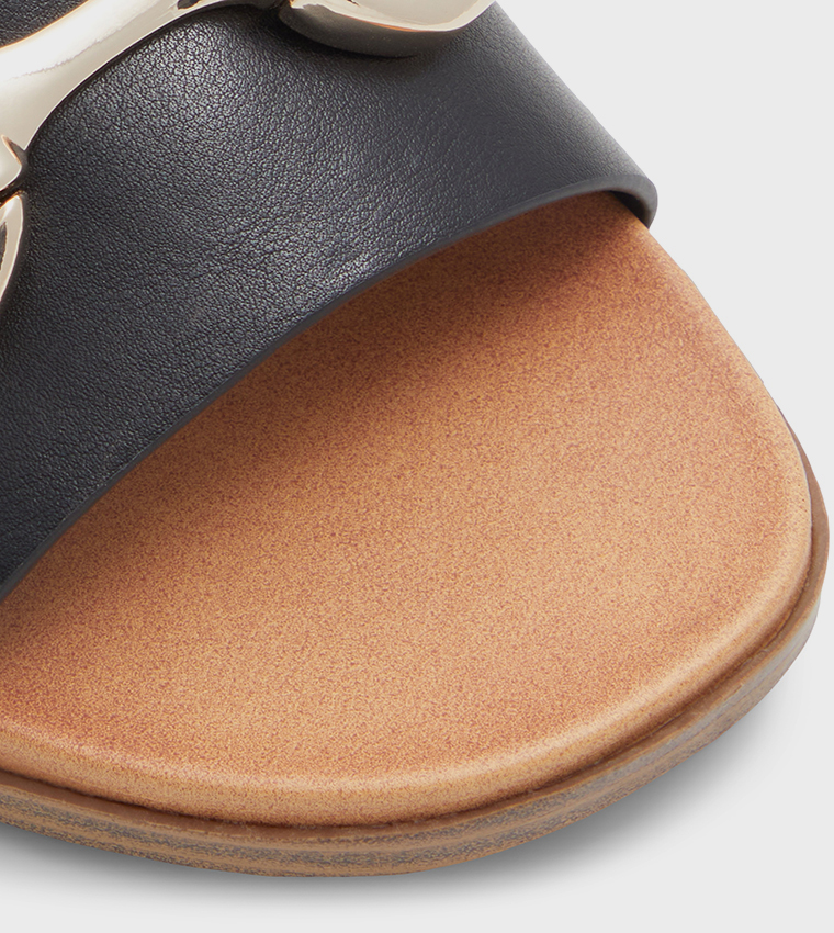PHOENIIX Metal Accent Flat Sandals