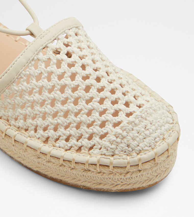 Buy Aldo PICOT Knitted Tie Up Ankle Espadrilles In Beige 6thStreet UAE