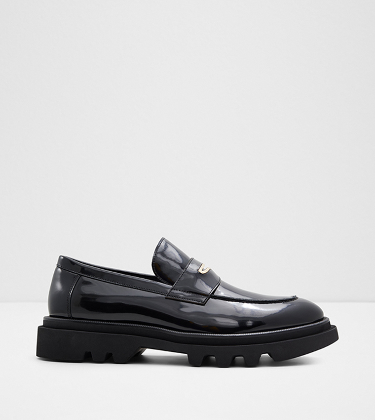 Buy Aldo PIERRE Metal Accent Penny Loafers In Black 6thStreet Oman