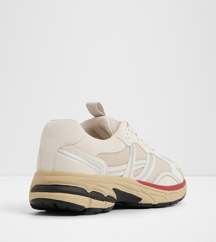 PILLOWSNKR-L Mesh Detail Lace Up Sneakers