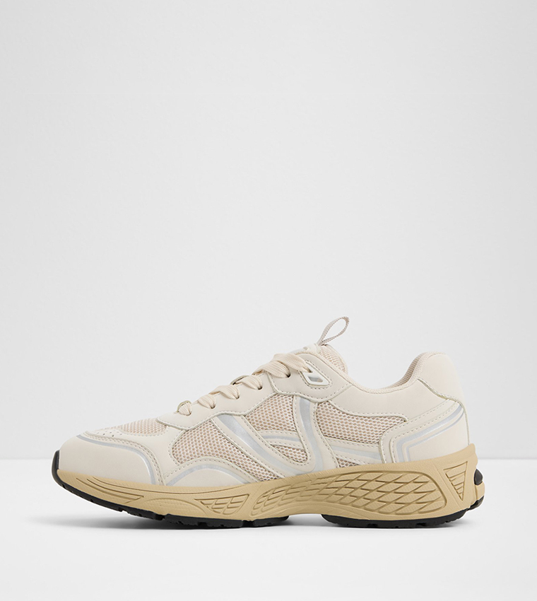 PILLOWSNKR-L Mesh Detail Lace Up Sneakers