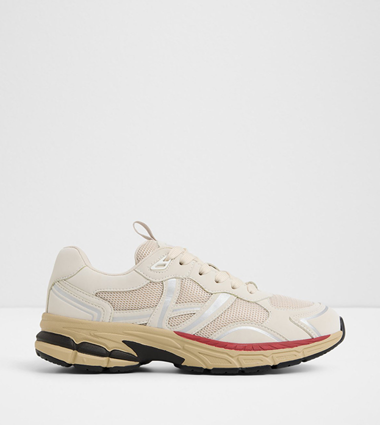 PILLOWSNKR-L Mesh Detail Lace Up Sneakers