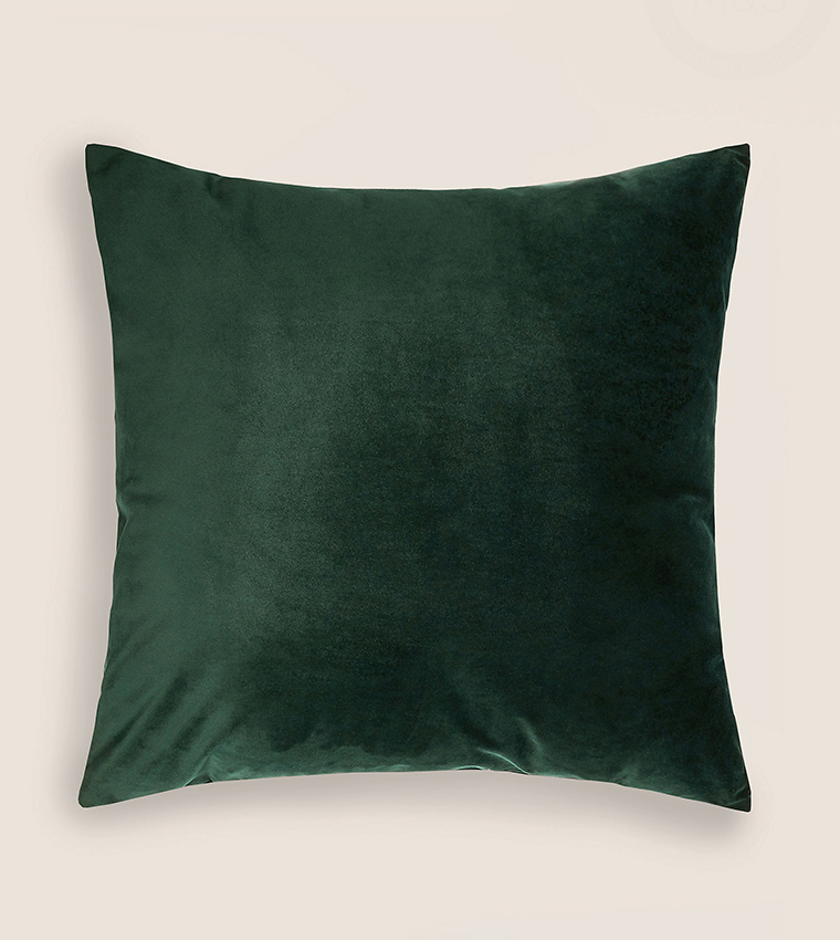 Velvet store cushions green