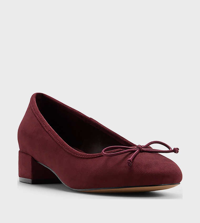 POIISE Bow Detail Low Block Heel Pumps