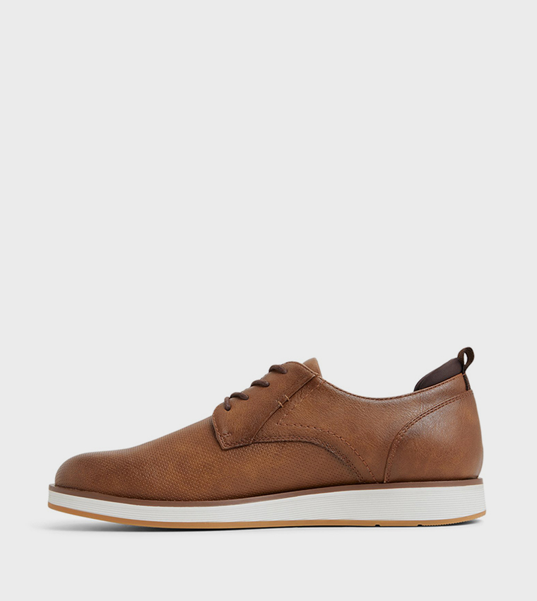 POIRIER Round Toe Lace-Up Shoes