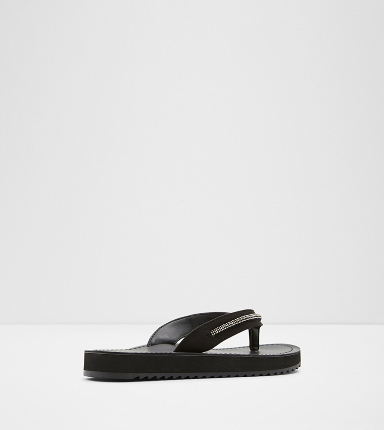 Buy Aldo Embalished Flip Flop In Black 6thStreet Kuwait