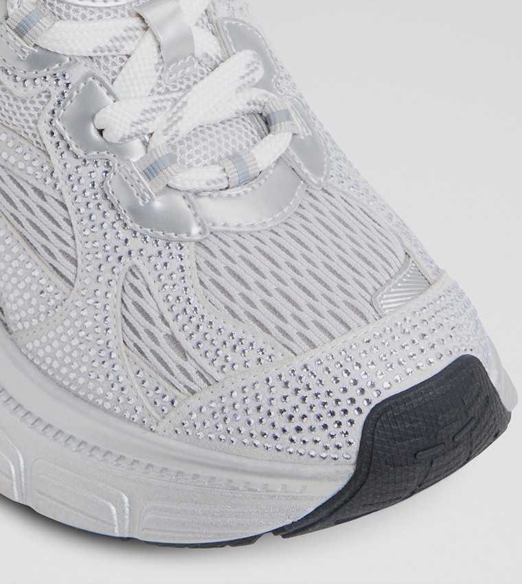 POWERPLAY Mesh Lace Up Chunky Sneakers