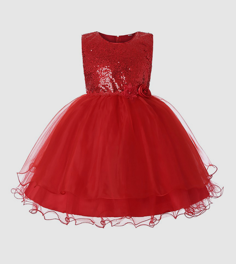 Glitter Princess Embellished Tulle Dress