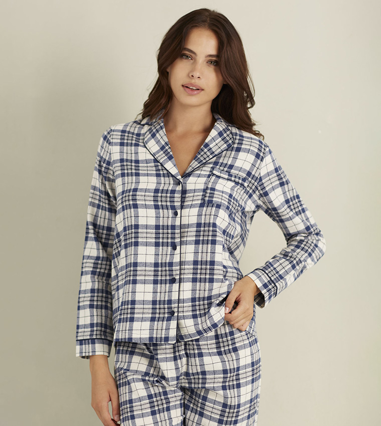 Buy Yamamay Plaid Long Sleeves Pajama Set In Multiple Colors 6thStreet Kuwait