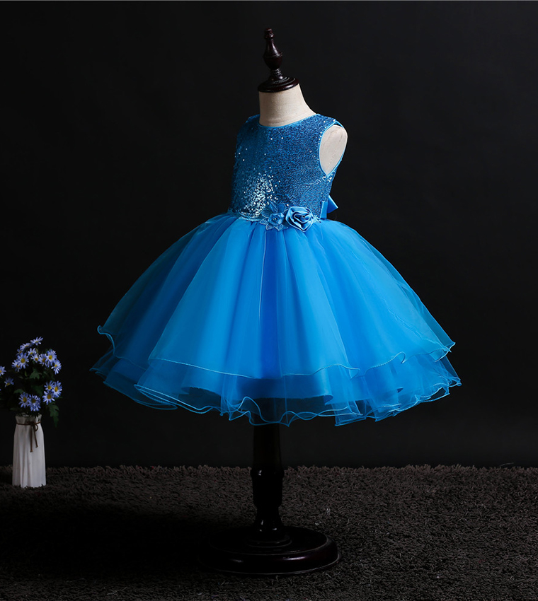 Glitter Princess Embellished Tulle Dress
