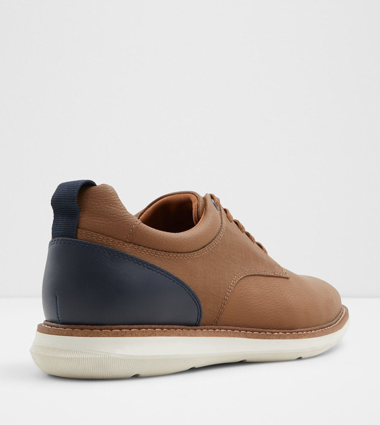 PRETH Textured Lace-Up Shoes