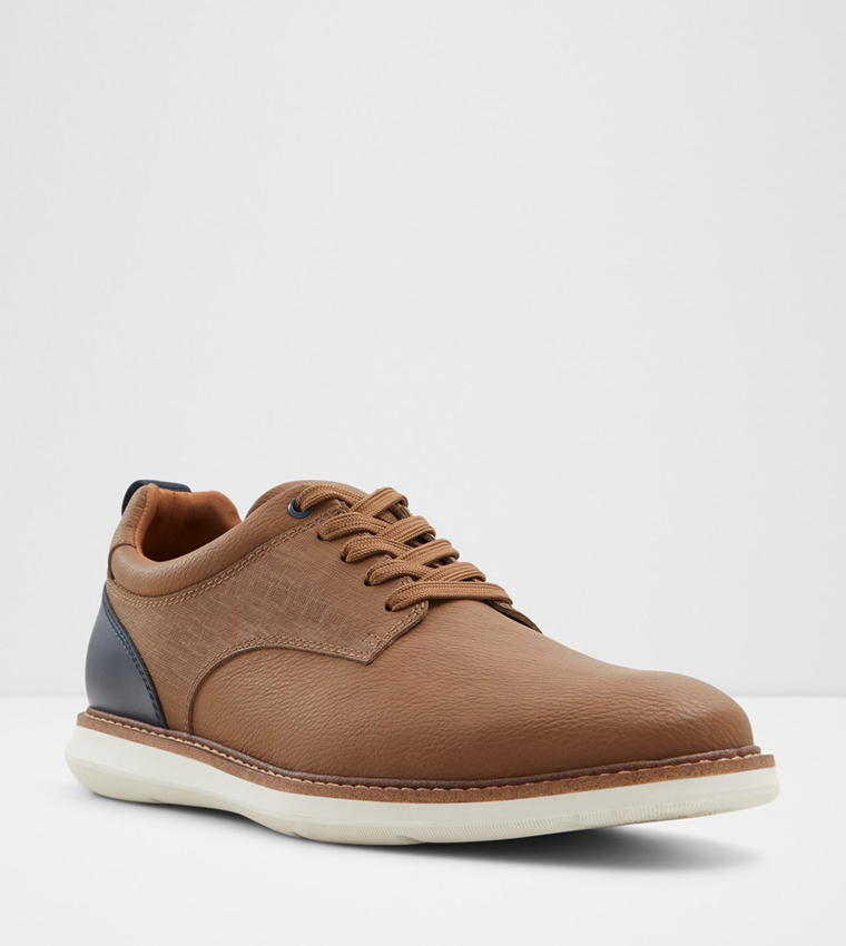 PRETH Textured Lace-Up Shoes