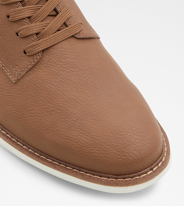 PRETH Textured Lace-Up Shoes