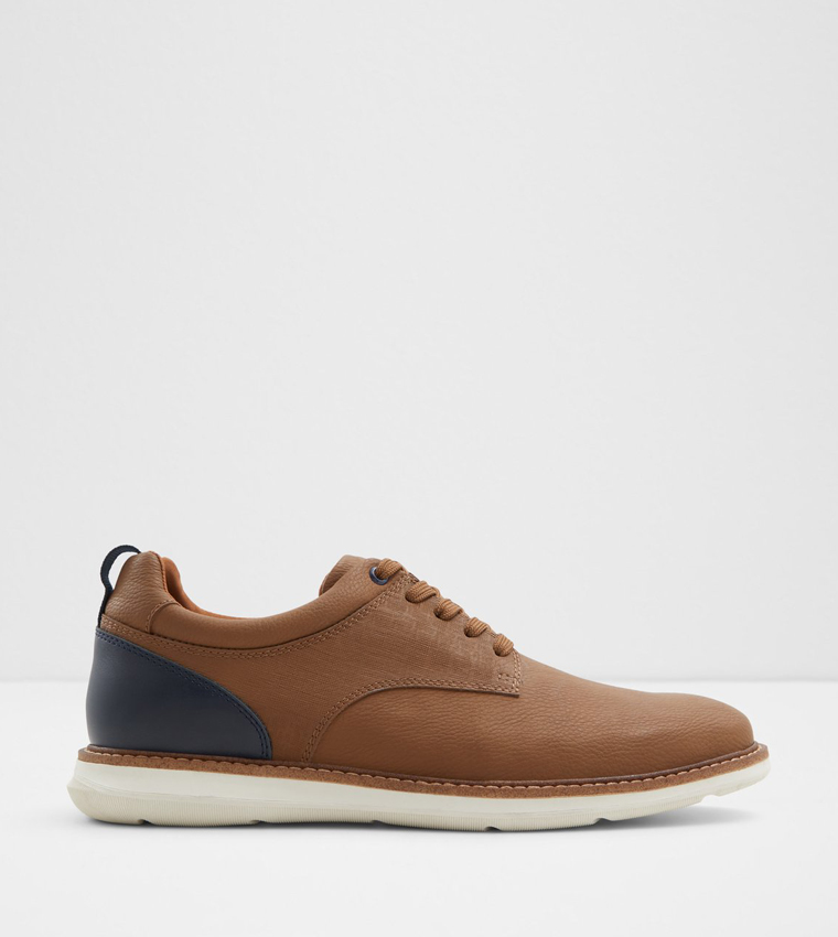 PRETH Textured Lace-Up Shoes