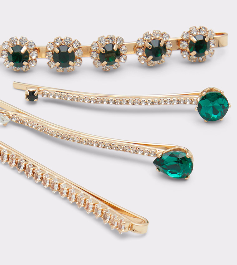 PRIAKIN 4 Pack Embellished Hair Clips