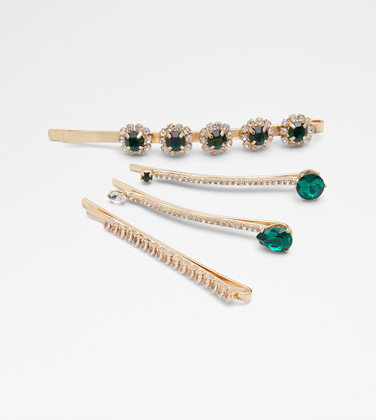PRIAKIN 4 Pack Embellished Hair Clips