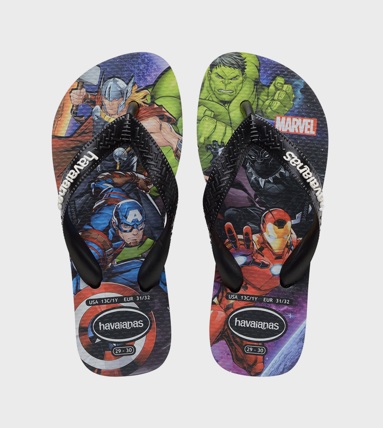 Top Marvel Ii Printed Flip-Flops