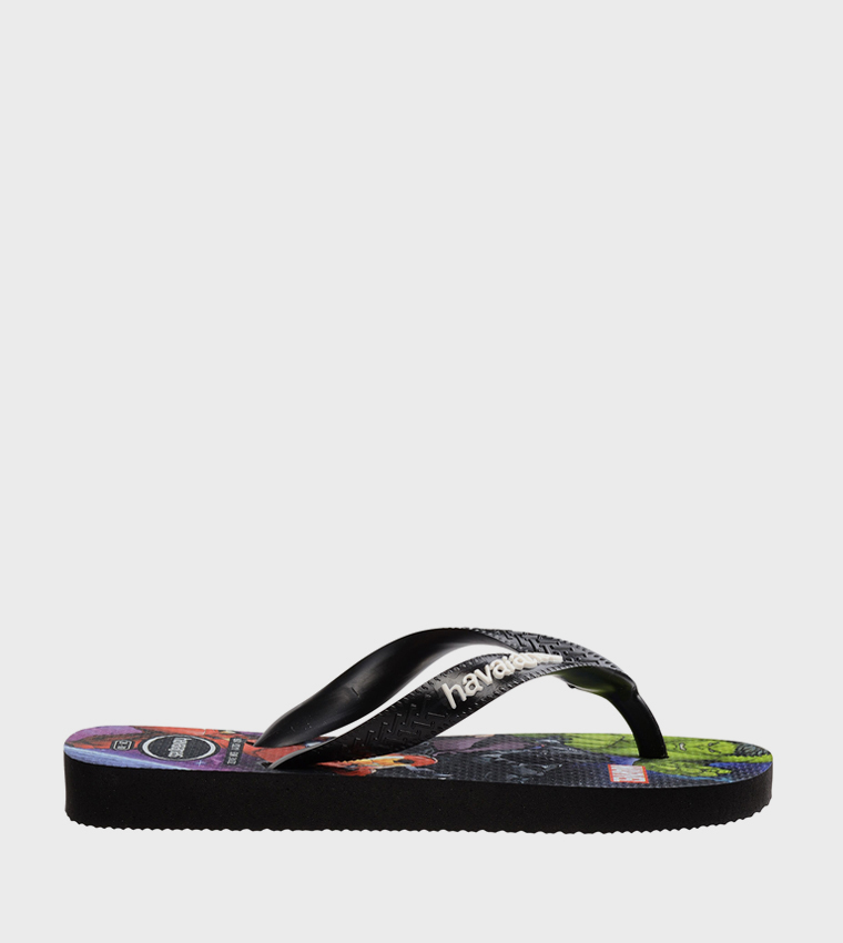 Top Marvel Ii Printed Flip-Flops