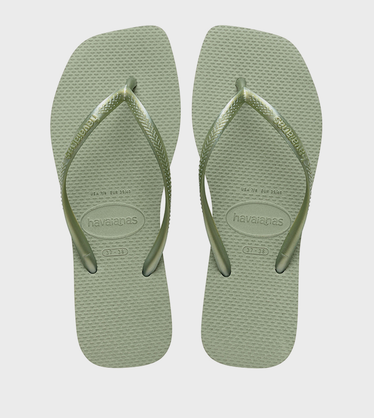 Slim Square Toe Flip-Flops