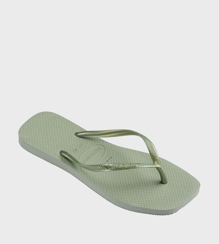 Slim Square Toe Flip-Flops