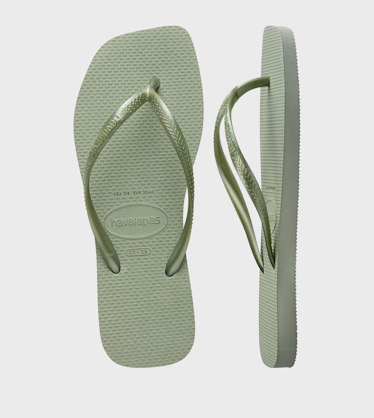 Slim Square Toe Flip-Flops