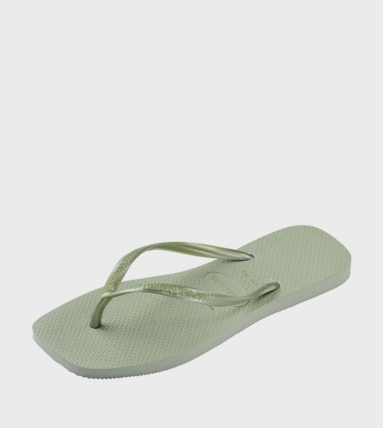 Slim Square Toe Flip-Flops