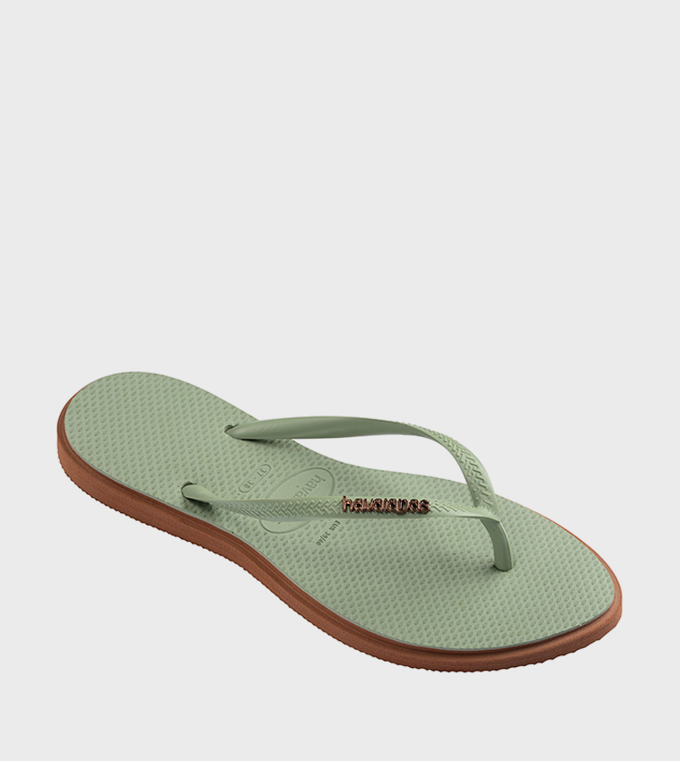 Slim Point Logo Detail Flip-Flops