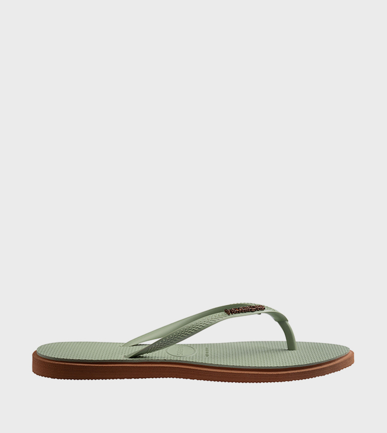 Slim Point Logo Detail Flip-Flops