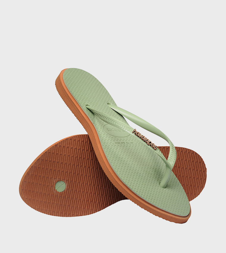 Slim Point Logo Detail Flip-Flops