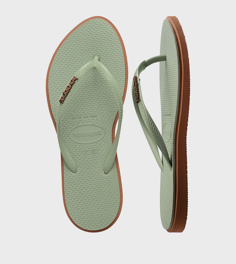 Slim Point Logo Detail Flip-Flops