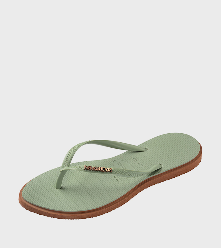 Slim Point Logo Detail Flip-Flops