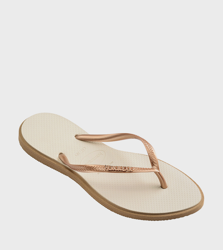 Slim Point Logo Detail Flip-Flops