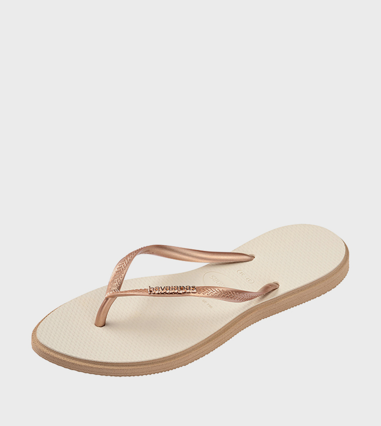 Slim Point Logo Detail Flip-Flops