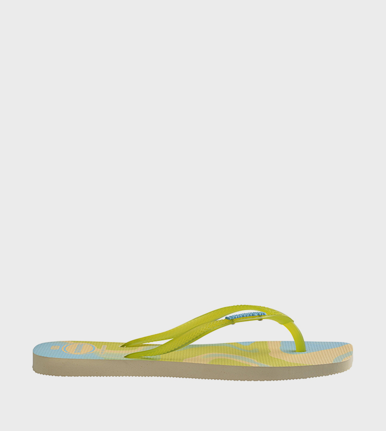 Slim Square Toe Jelly Flip-Flops