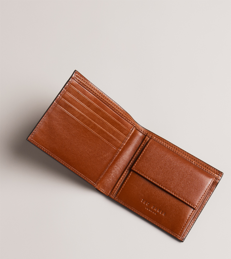 Logo Detail Bi-Fold Leather Wallet