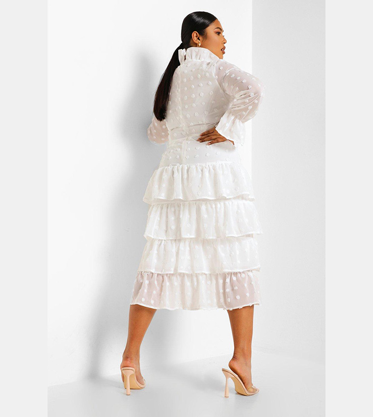 Ruffle Tiered Midi Dress