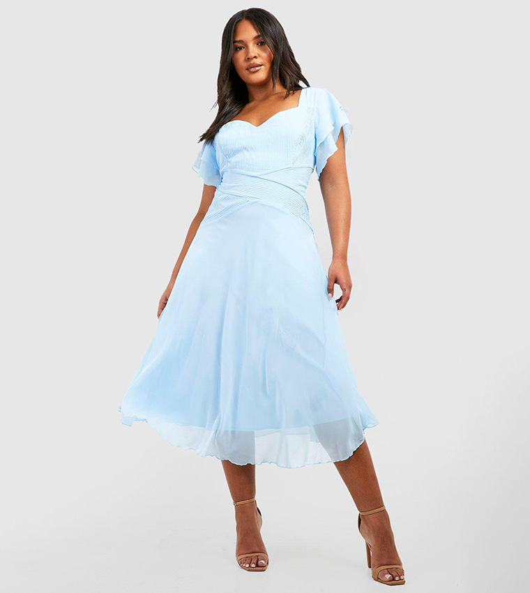 Blue midi outlet occasion dress