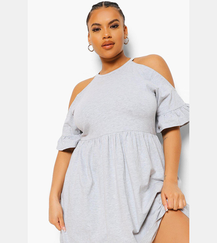 Cold shoulder smock dress hotsell