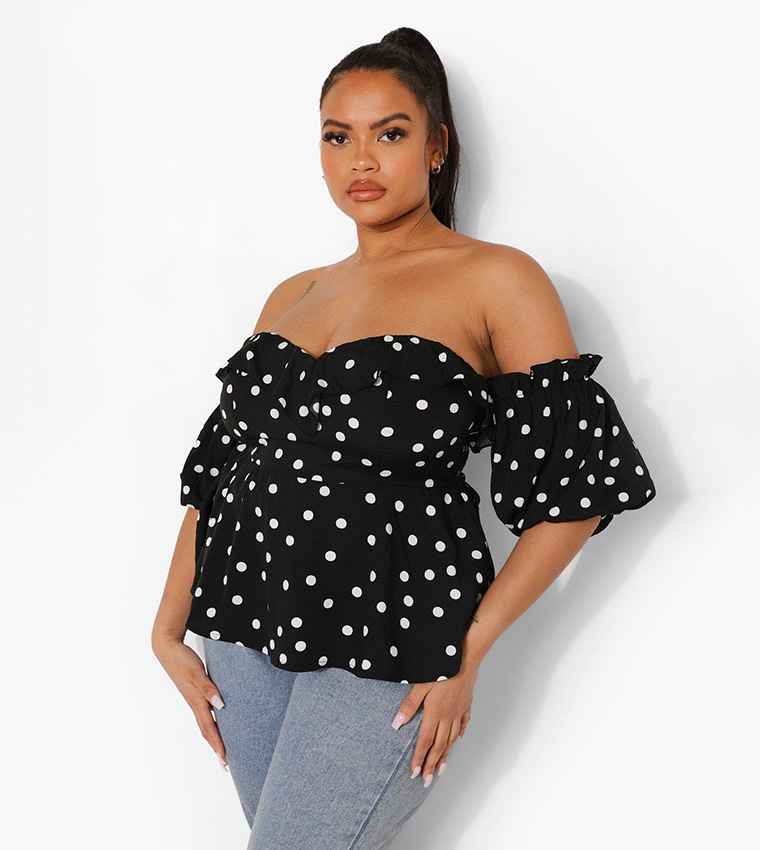 Bardot peplum top online