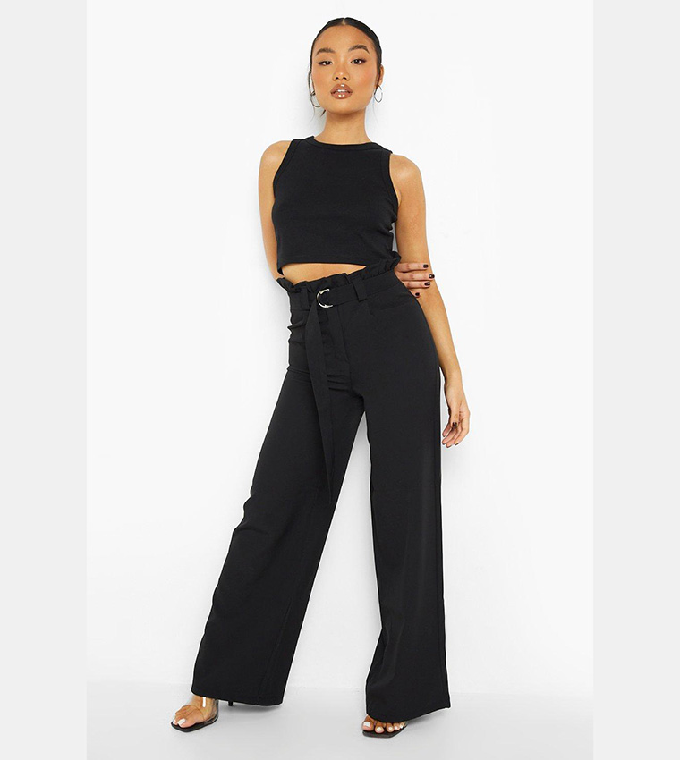 Paperbag waist on sale pants wide leg