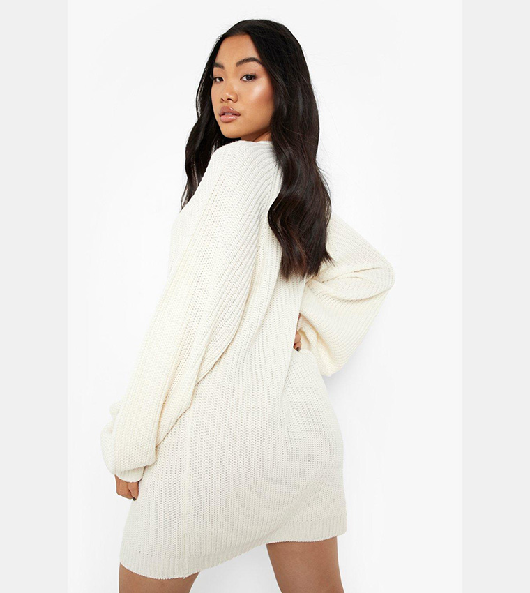 Sweater dress with store balloon sleeves