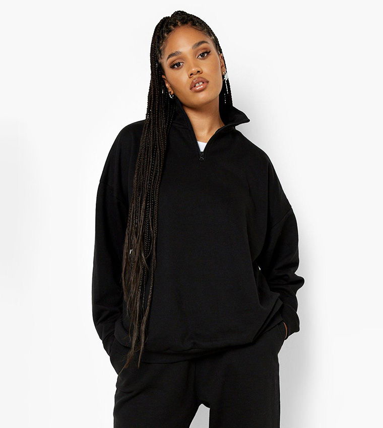 Oversized shop zip sweatshirt