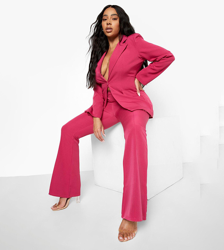 Raspberry Pink Tuxedo Trousers