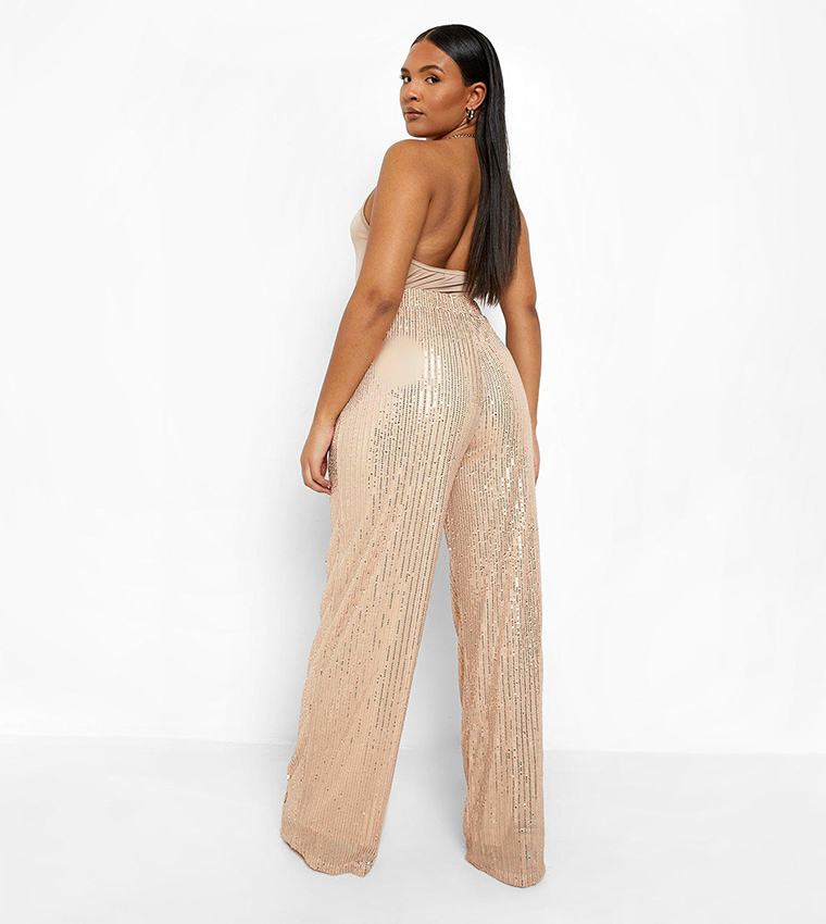 Sequin Tassel Beaded Flare Pants